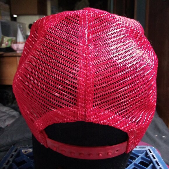 Deadstock Vintage Gensco Glasfloss Pleats Patch Snap Trucker Hat Cap - Picture 5 of 8